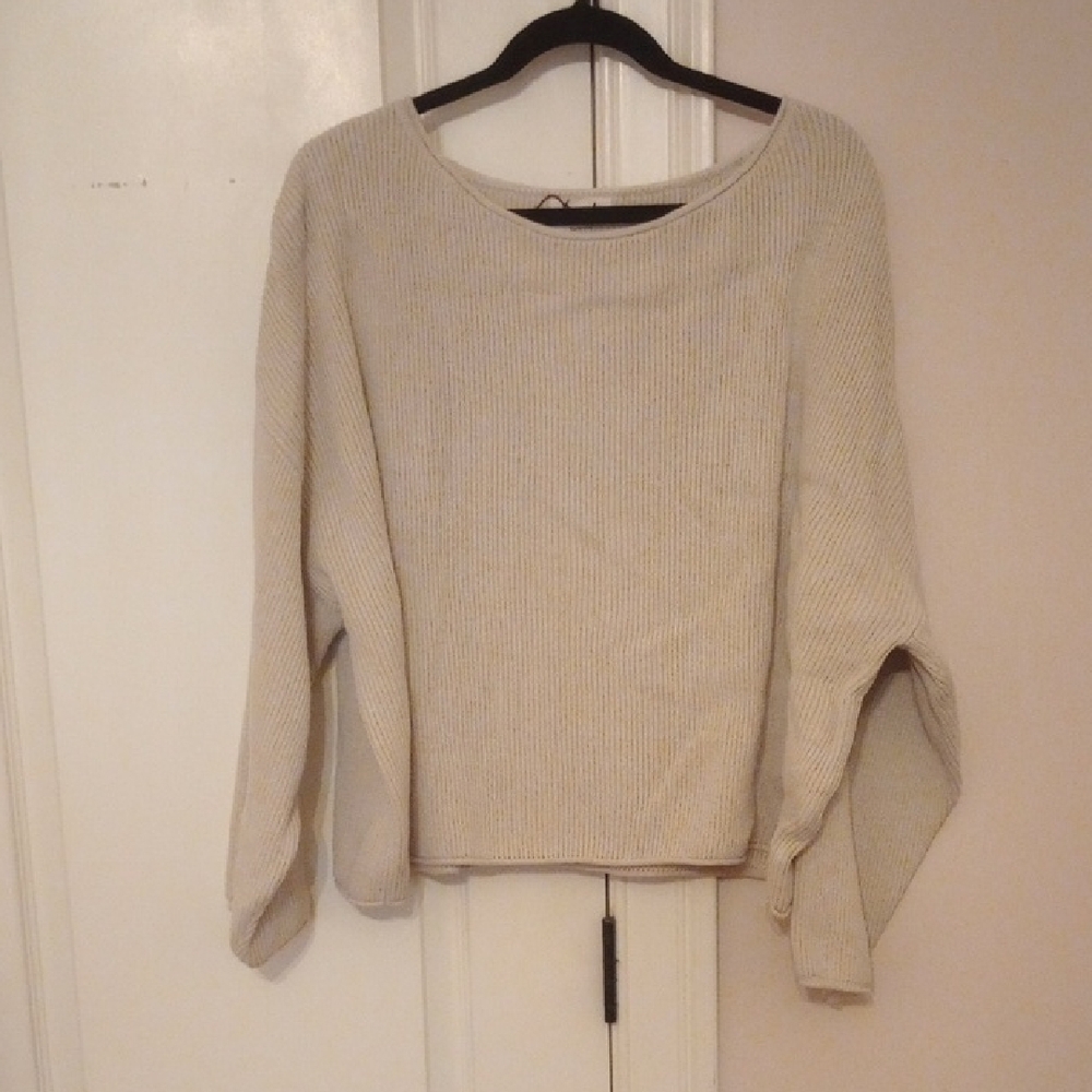 Promesa Light Beige Crew Neck Sweater
